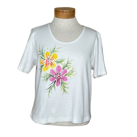 Impulse Women’s Jean Style Floral Jacket & Embellished Shirt Set Petite Medium - Picture 5 of 16